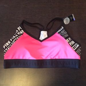 🆕 PINK Neon Pink/Logo Ultimate Sports Bra